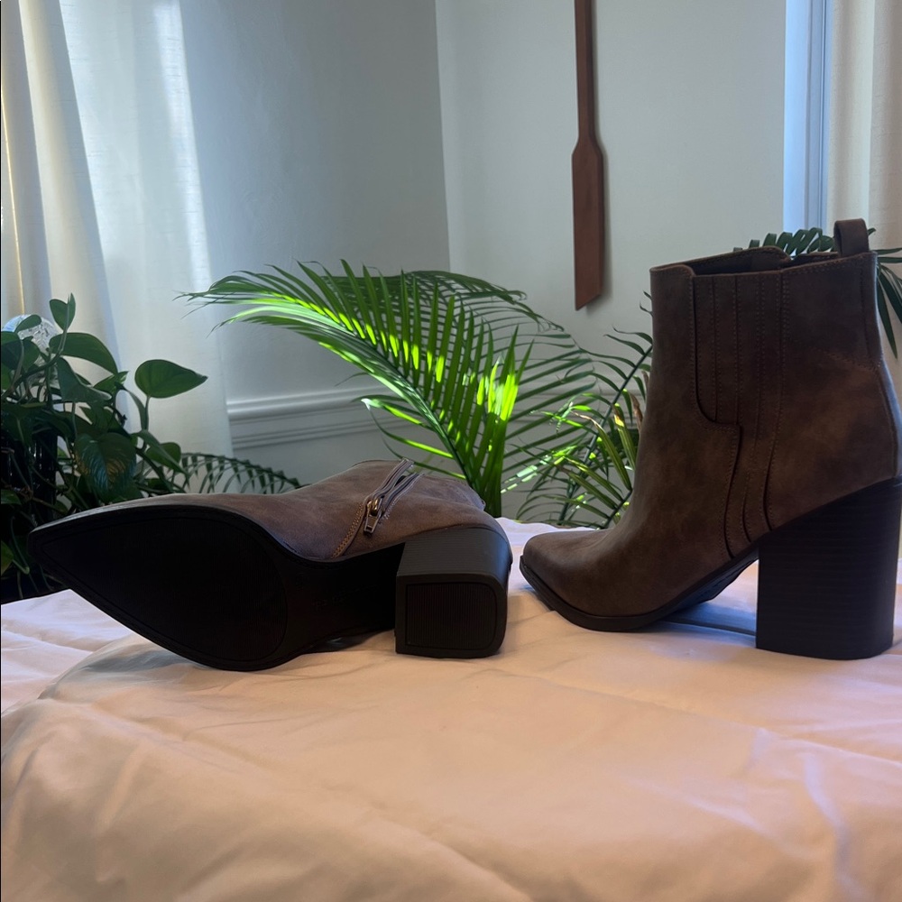 Indigo Slate Heeled Boots